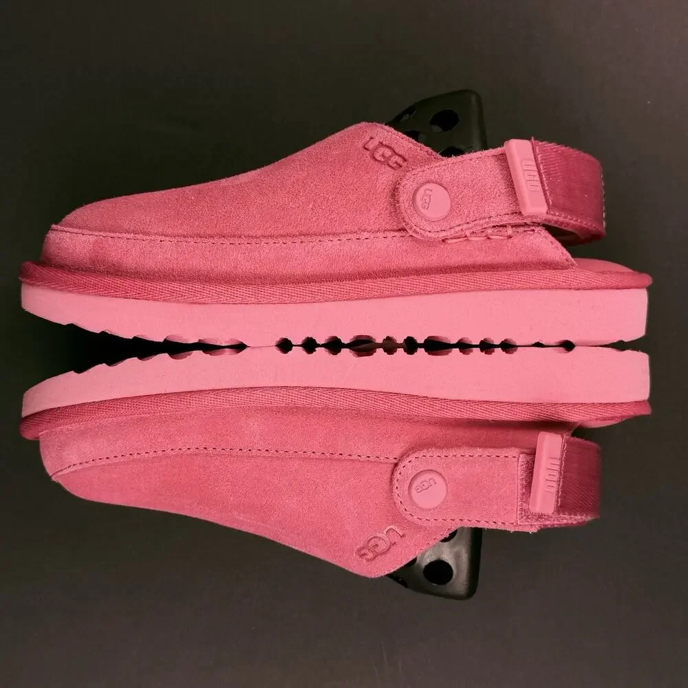 UGG Goldenstar Clog SAMPLE Kids K13 Pink Suede Shoes NEW Rare Comfort Clogs